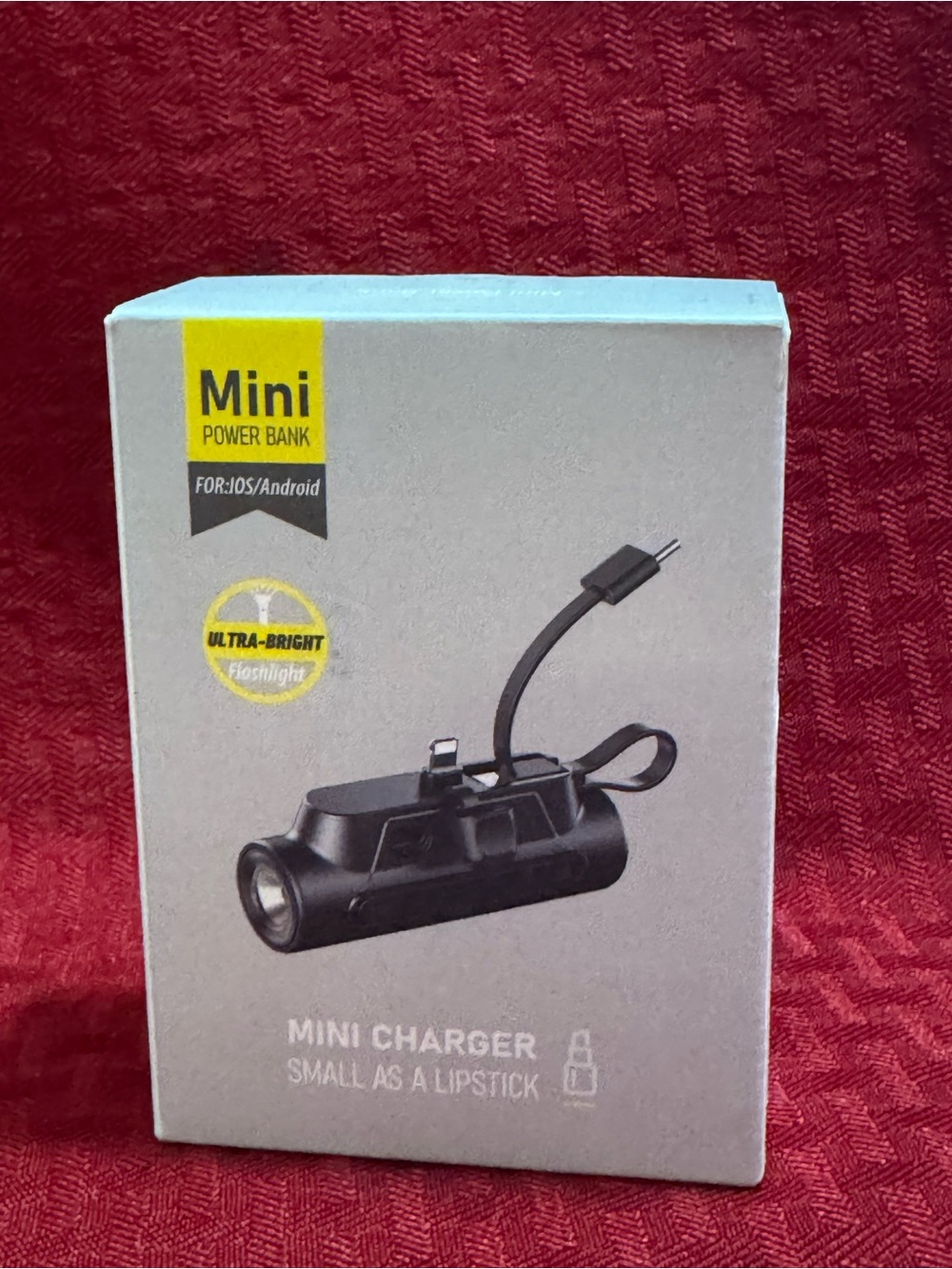 Mini Power Bank Portable Charger with Flashlight